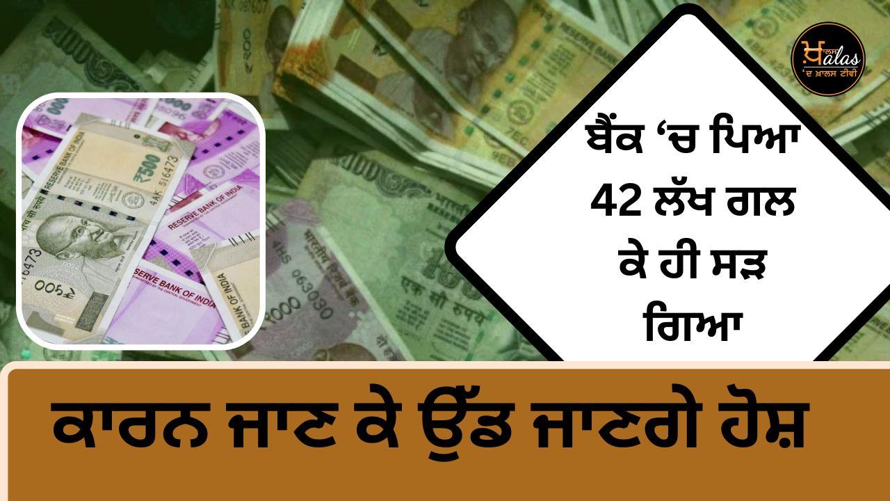 Know where and how 42 lakh rupees rotted in the bank, you will be stunned to know the reason