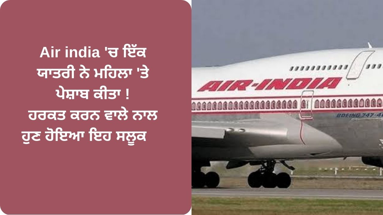 Air india co passenger throw urine