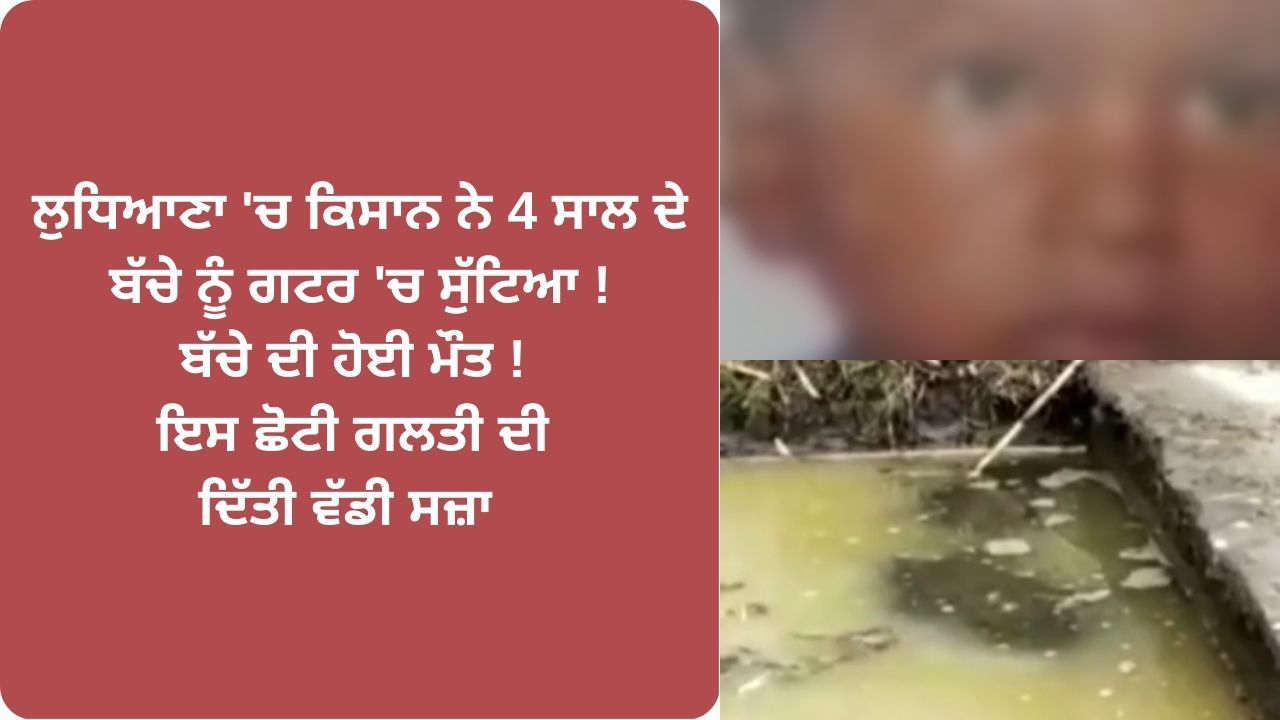 Ludhihana farmer throw 4 year old child in main hole