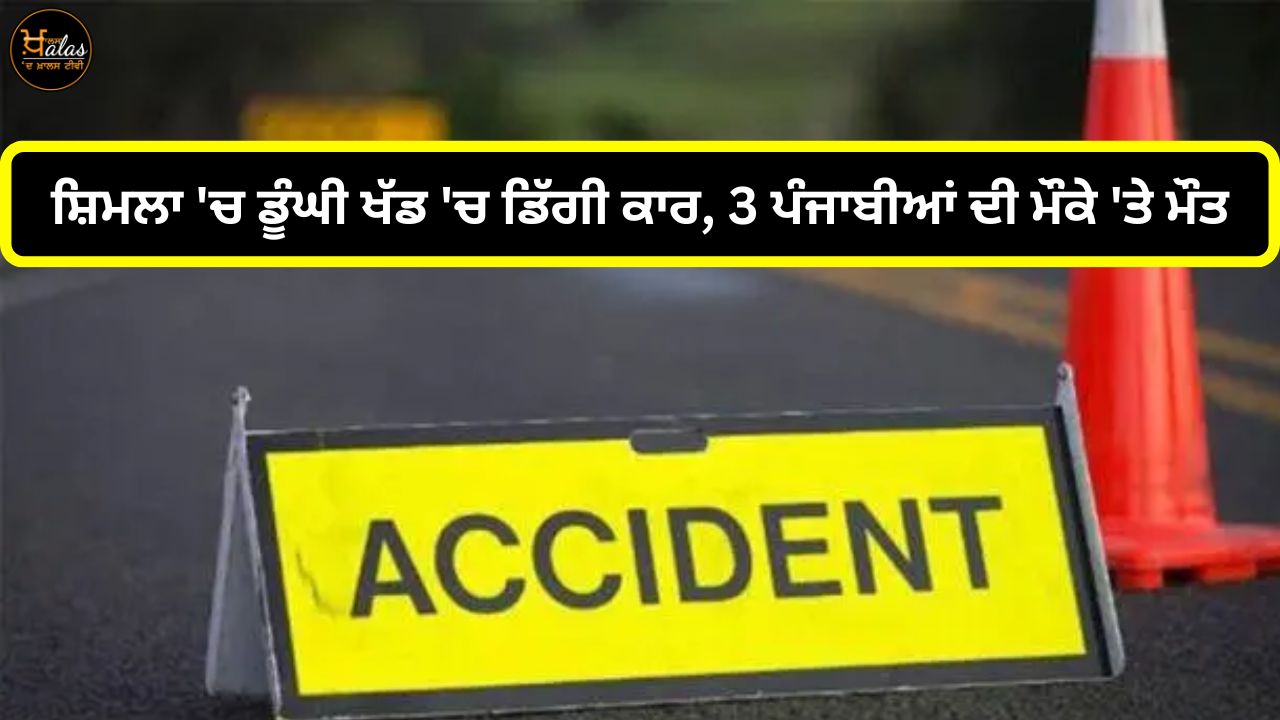 A car fell into a deep gorge in Shimla 3 Punjabis died on the spot