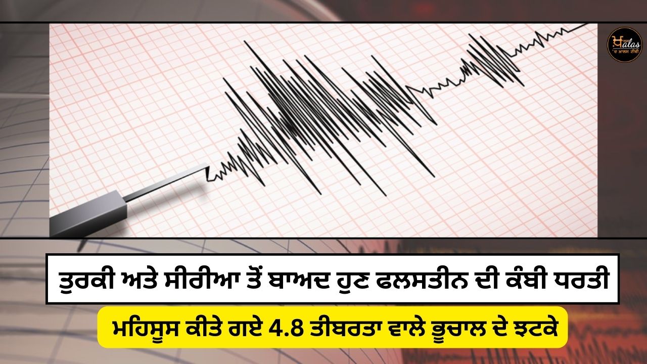 4.8 magnitude earthquake felt in Palestine after Turkey and Syria