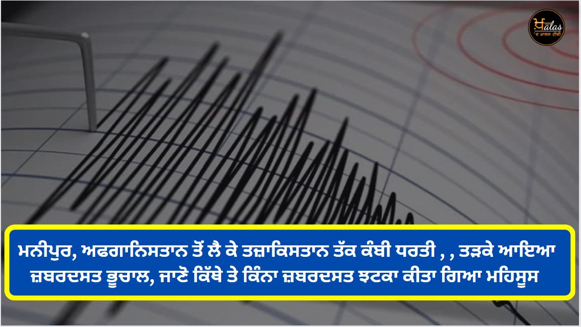 Earthquake from Manipur Afghanistan to Tajikistan Earthquake struck early in the morning know where and how strong shock was felt