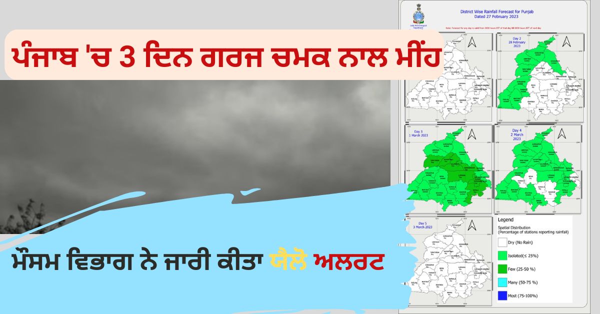 Rain in Punjab, weather forecast, Chandigarh Meteorological department