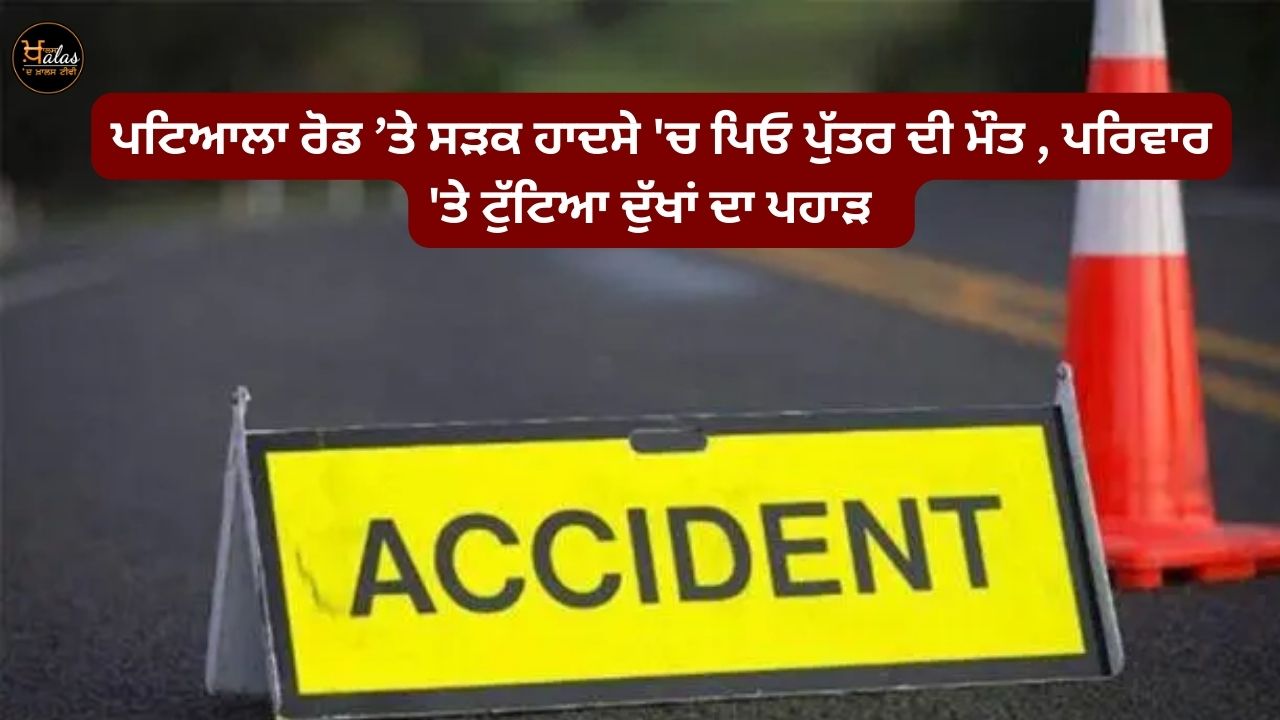Father and son died in a road accident on Patiala road
