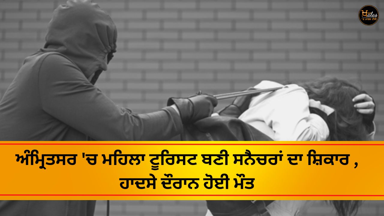 A woman tourist became a victim of snatchers in Amritsar died during the accident