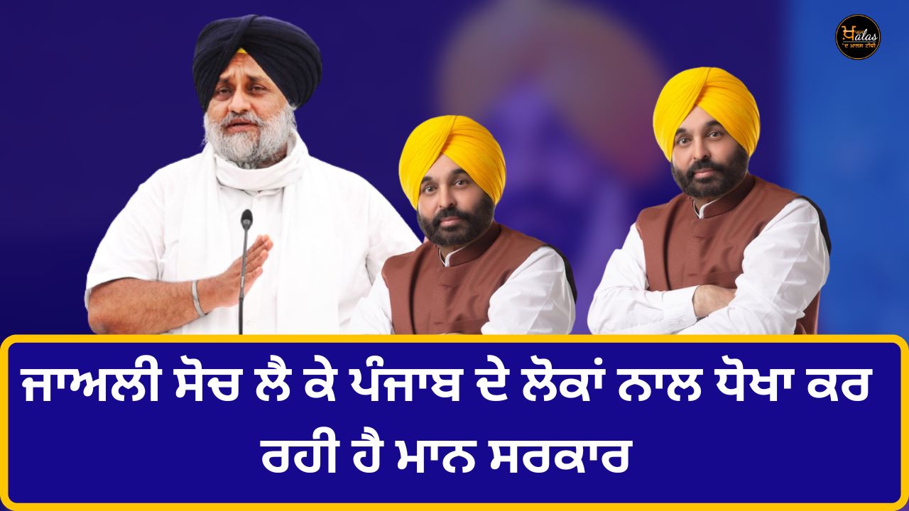 Mann government is cheating the people of Punjab with fake thinking