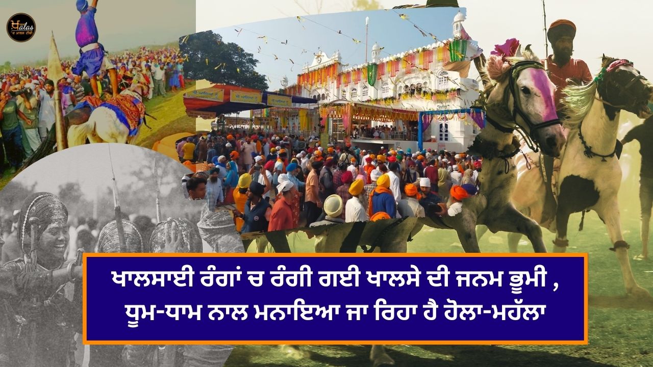 Hola-Mohalla, the land of Khalsa, painted in the color of Khalsa, is being celebrated with great fanfare.