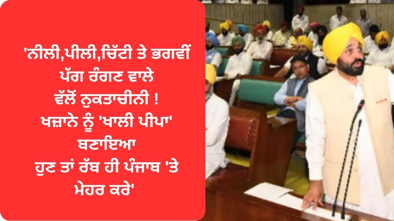 Bhagwant mann on manpreet badal budget statment