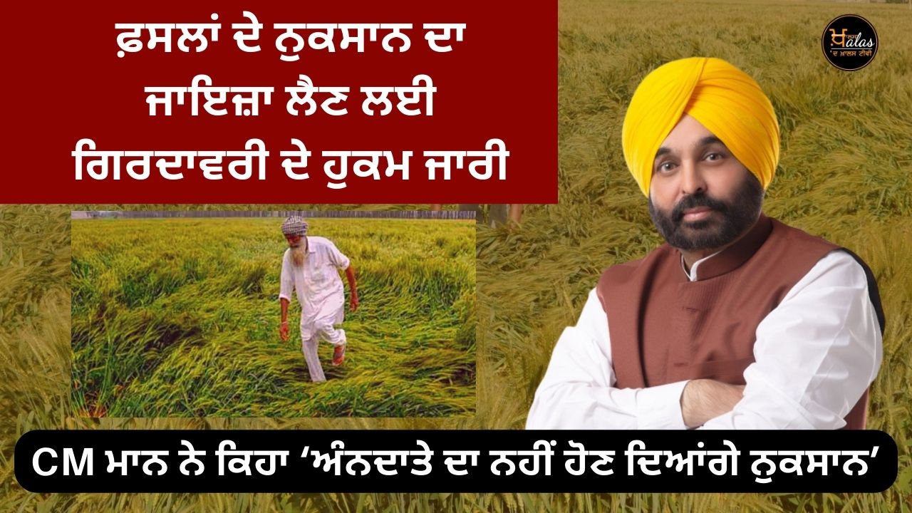 Punjab government has issued Girdavari orders for the loss of crops