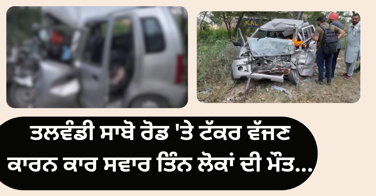 Talwandi Sabo , Bathinda , Punjab news, Bathinda, accident news, ਸੜਕ ਹਾਦਸਾ, ਬਠਿੰਡਾ , ਪੰਜਾਬ ਨਿਊਜ਼, ਸੜਕ ਹਾਦਸਾ