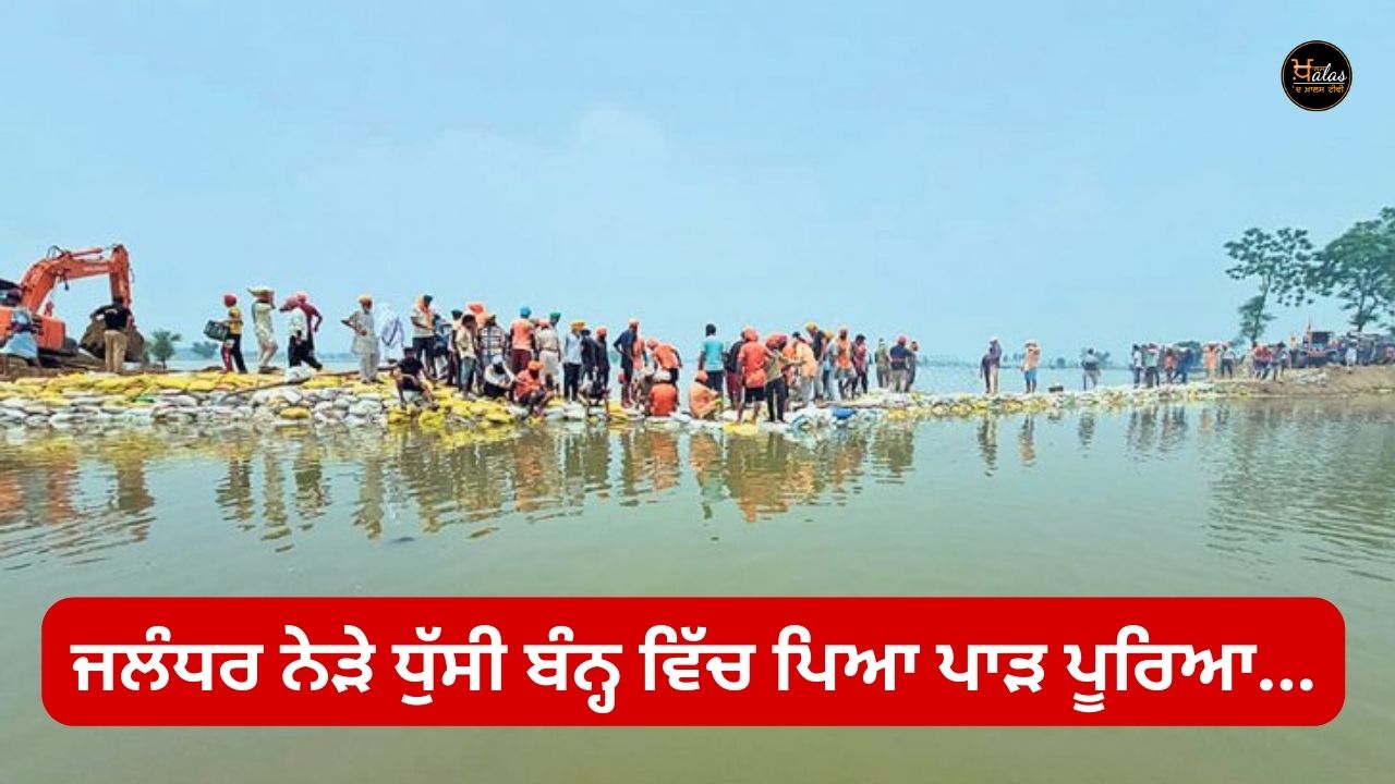 The gap in Dhusi Dam near Jalandhar was filled...