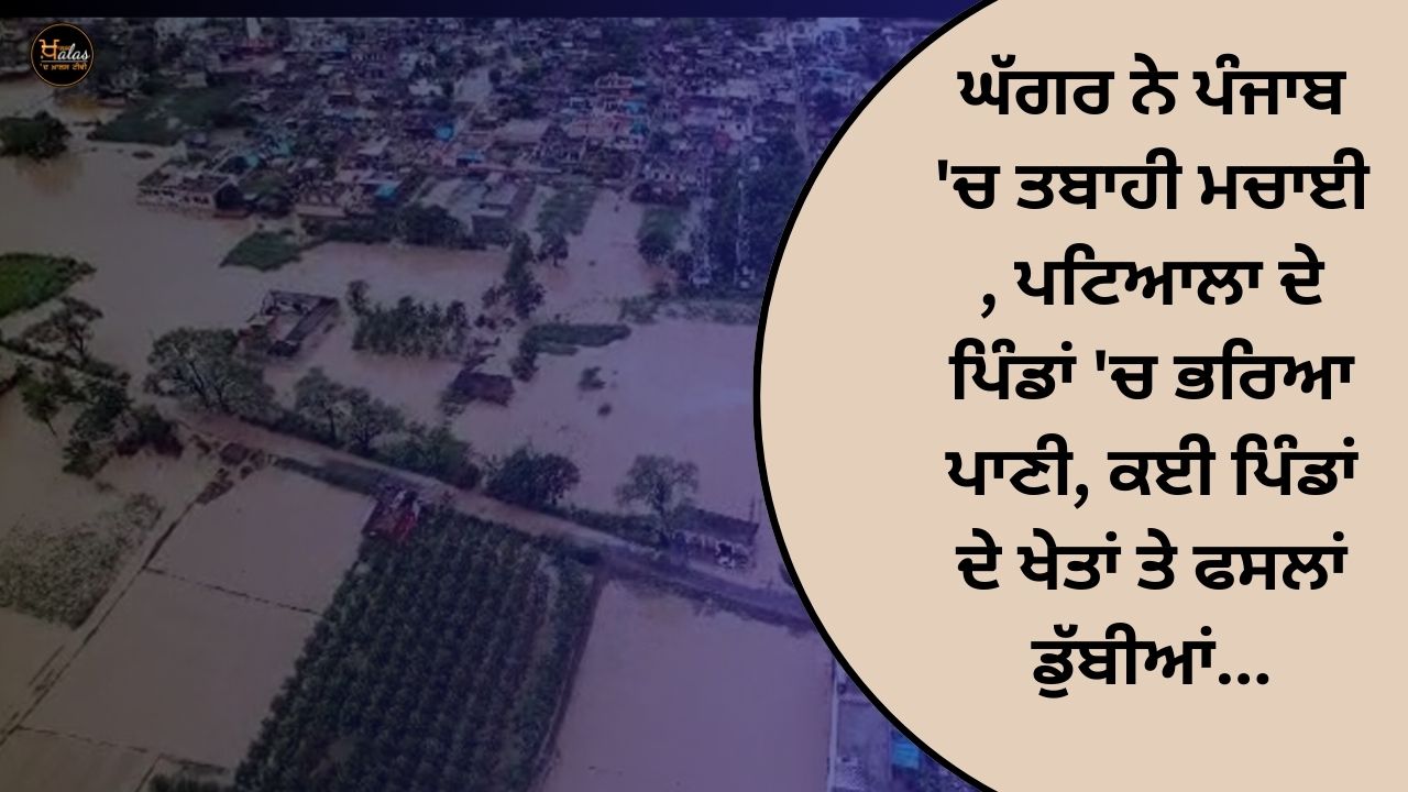 Ghaggar wreaked havoc in Punjab, water filled the villages of Patiala, fields and crops of many villages were submerged...
