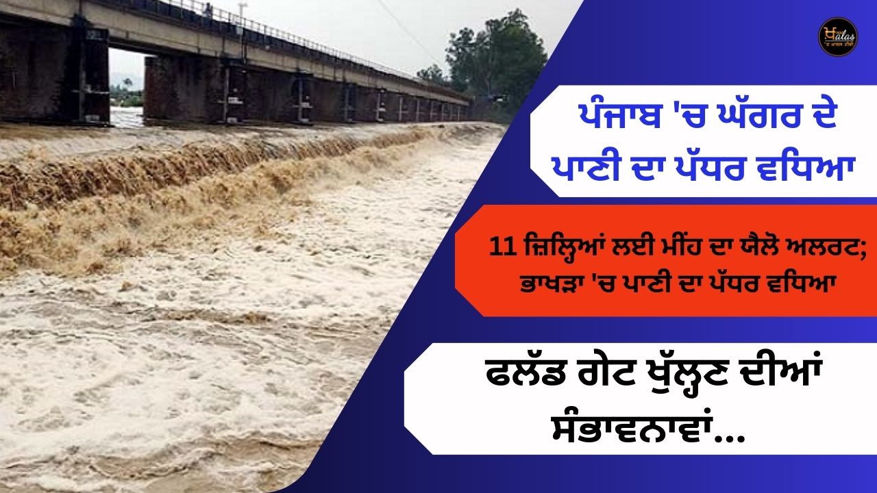 Yellow alert of rain for 11 districts of Punjab; Water level increased in Bhakra