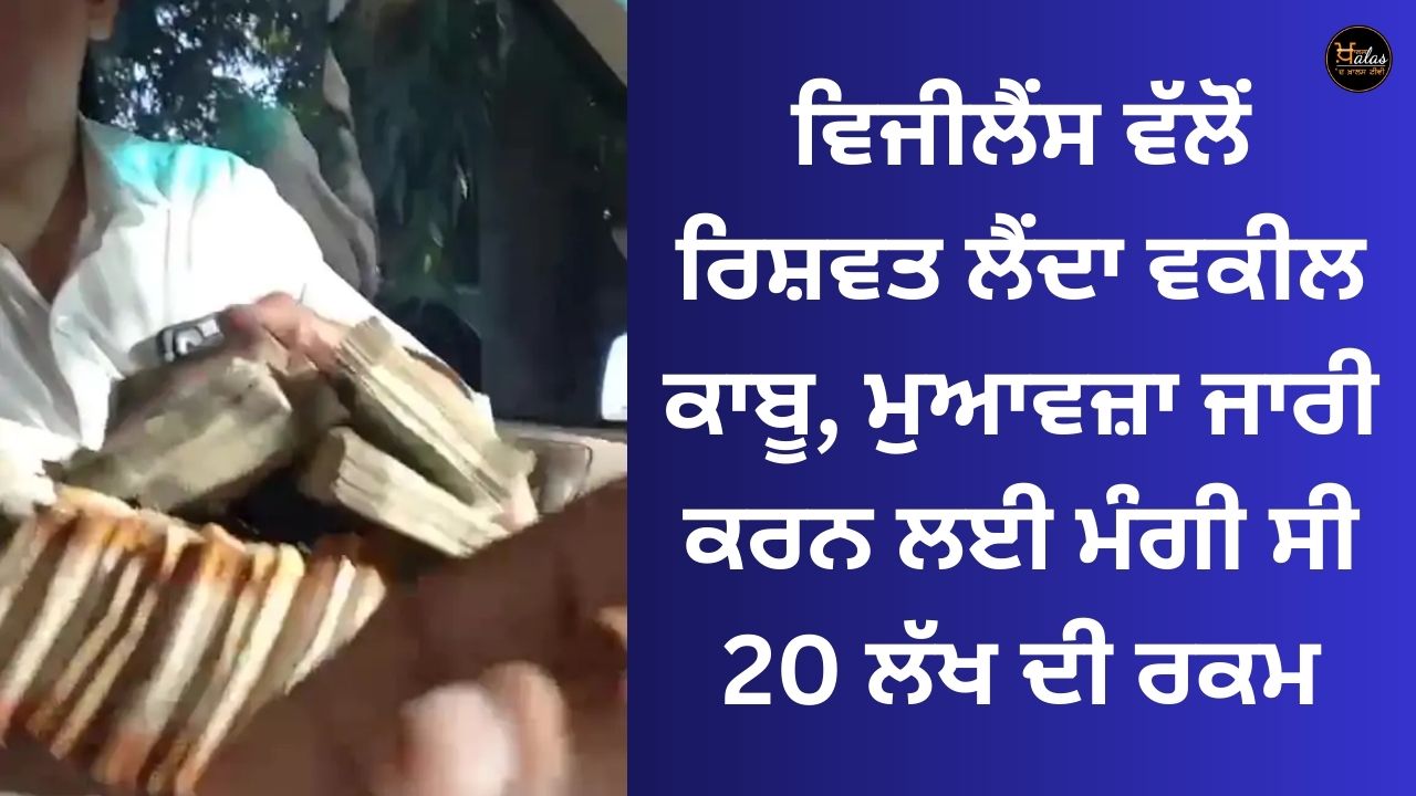 Vigilance arrests lawyer taking bribe, 20 lakhs was demanded for release of compensation