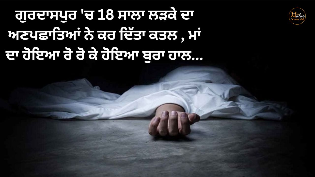 An 18-year-old boy was killed by unknown persons in Gurdaspur, the mother was in a bad state of crying...