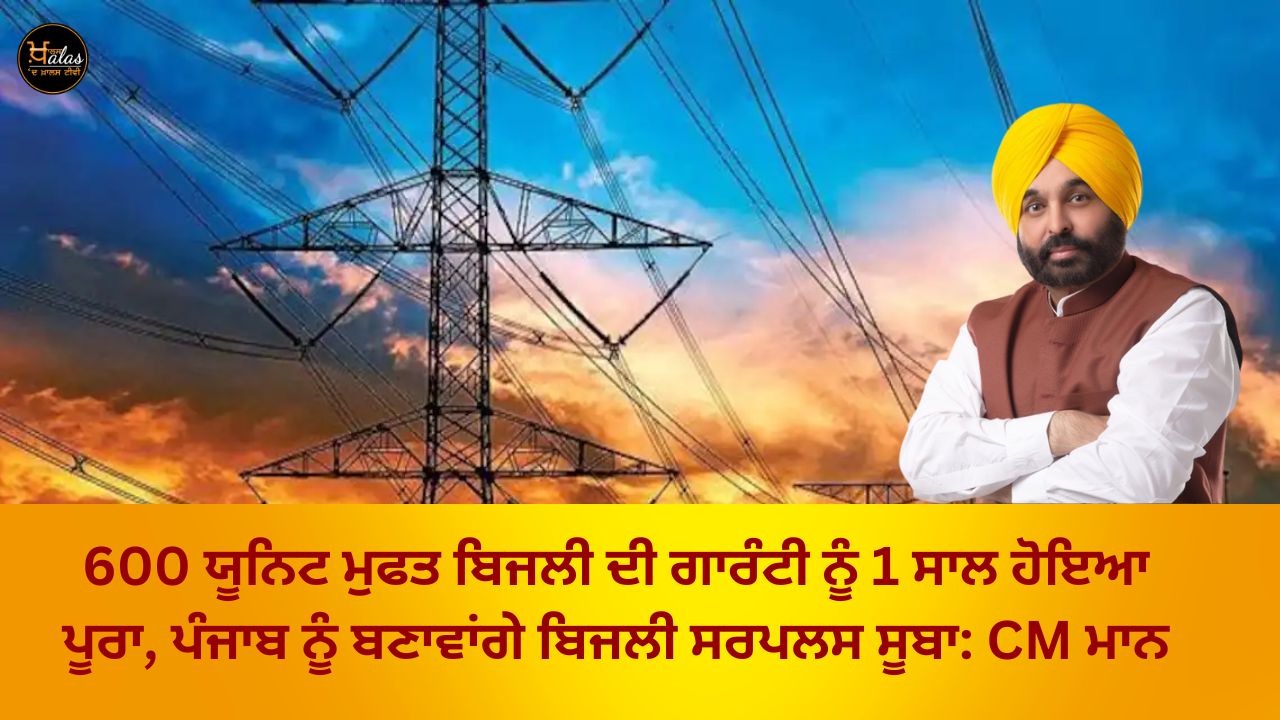 1 year of guarantee of 600 units of free electricity has been completed, we will make Punjab electricity surplus state: CM mANN