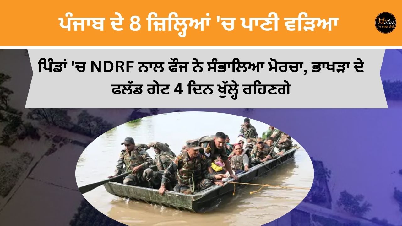 Floods in 8 districts of Punjab: NDRF in submerged villages