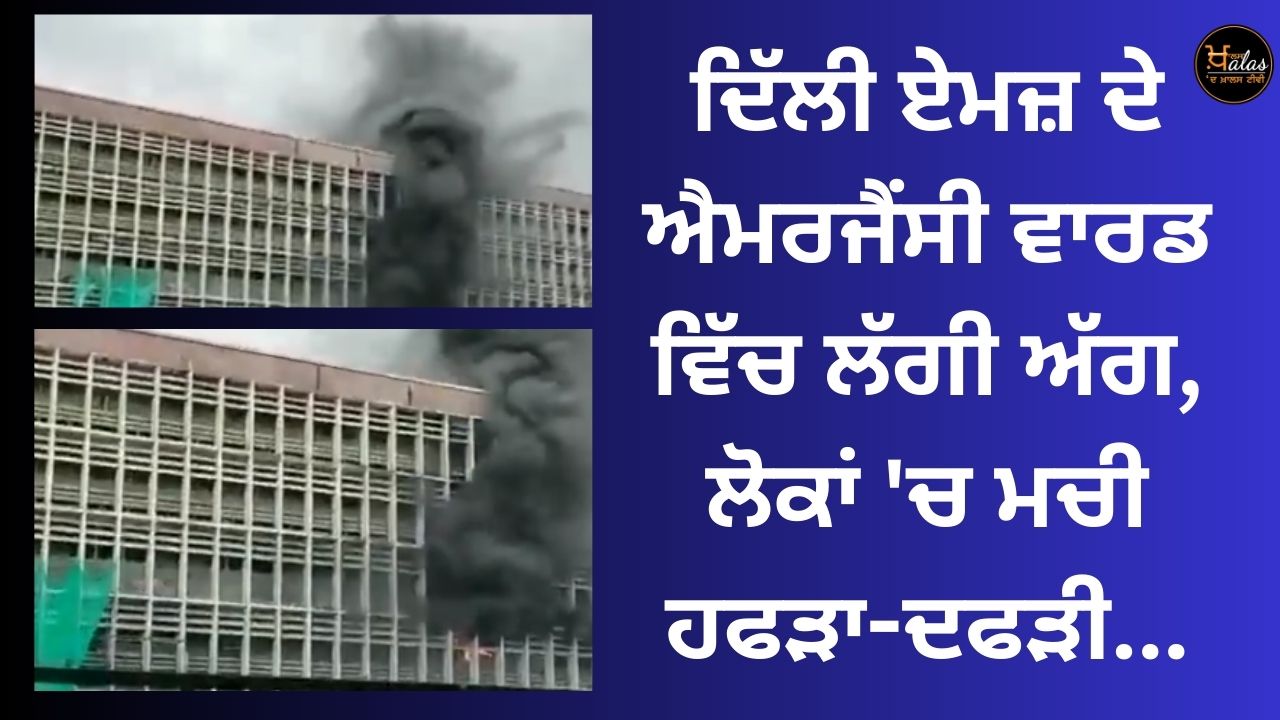 A fire broke out in the emergency ward of Delhi AIIMS, there was chaos among the people...