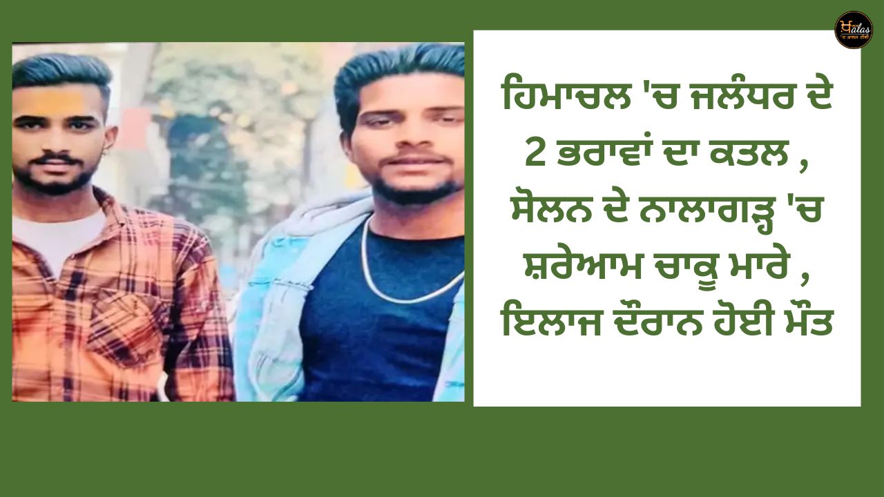 2 brothers of Jalandhar were murdered in Himachal, stabbed in Nalagarh of Solan, died during treatment