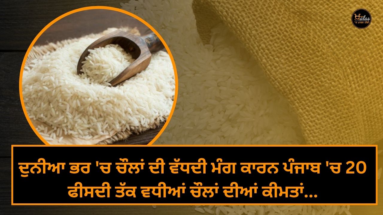 Rice prices in Punjab increased by 20 percent due to increasing demand for rice across the world.