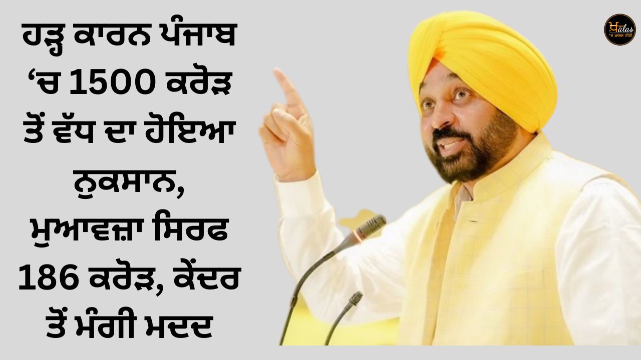 More than 1500 crores loss in Punjab due to flood, compensation only 186 crores, help sought from center