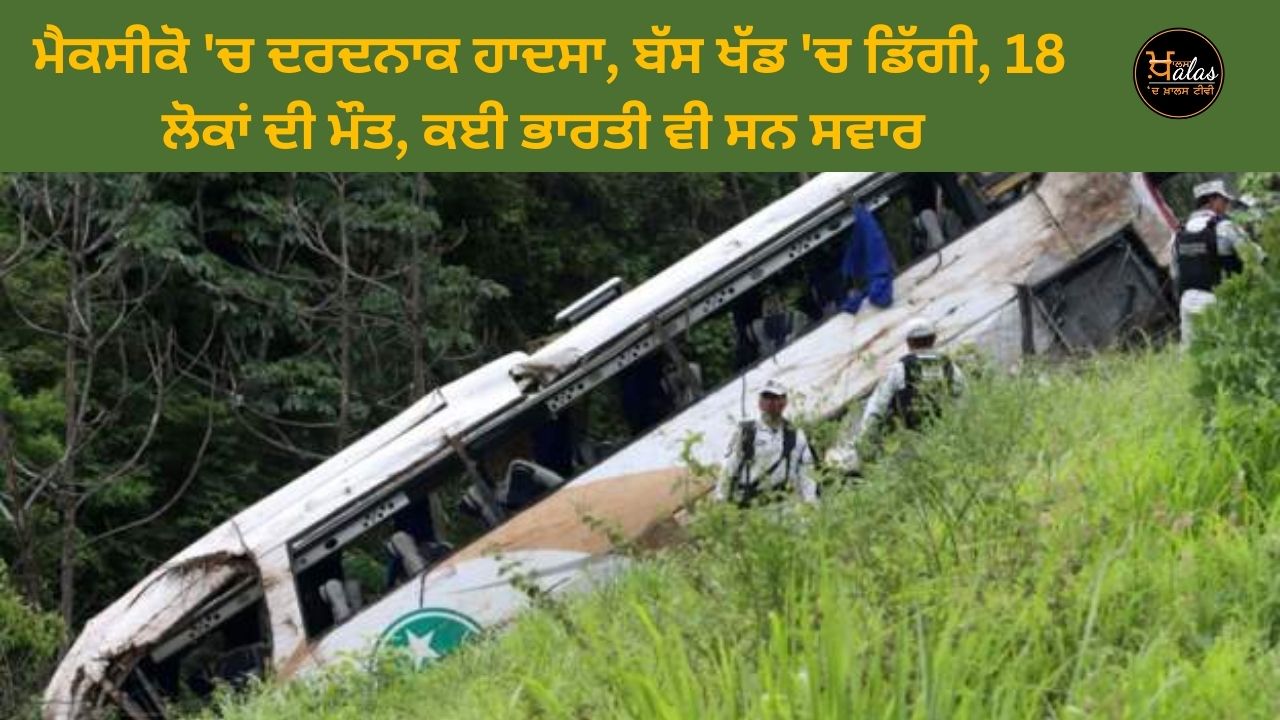 A painful accident in Mexico, the bus fell into a ravine, 18 people died, many Indians were also on board.