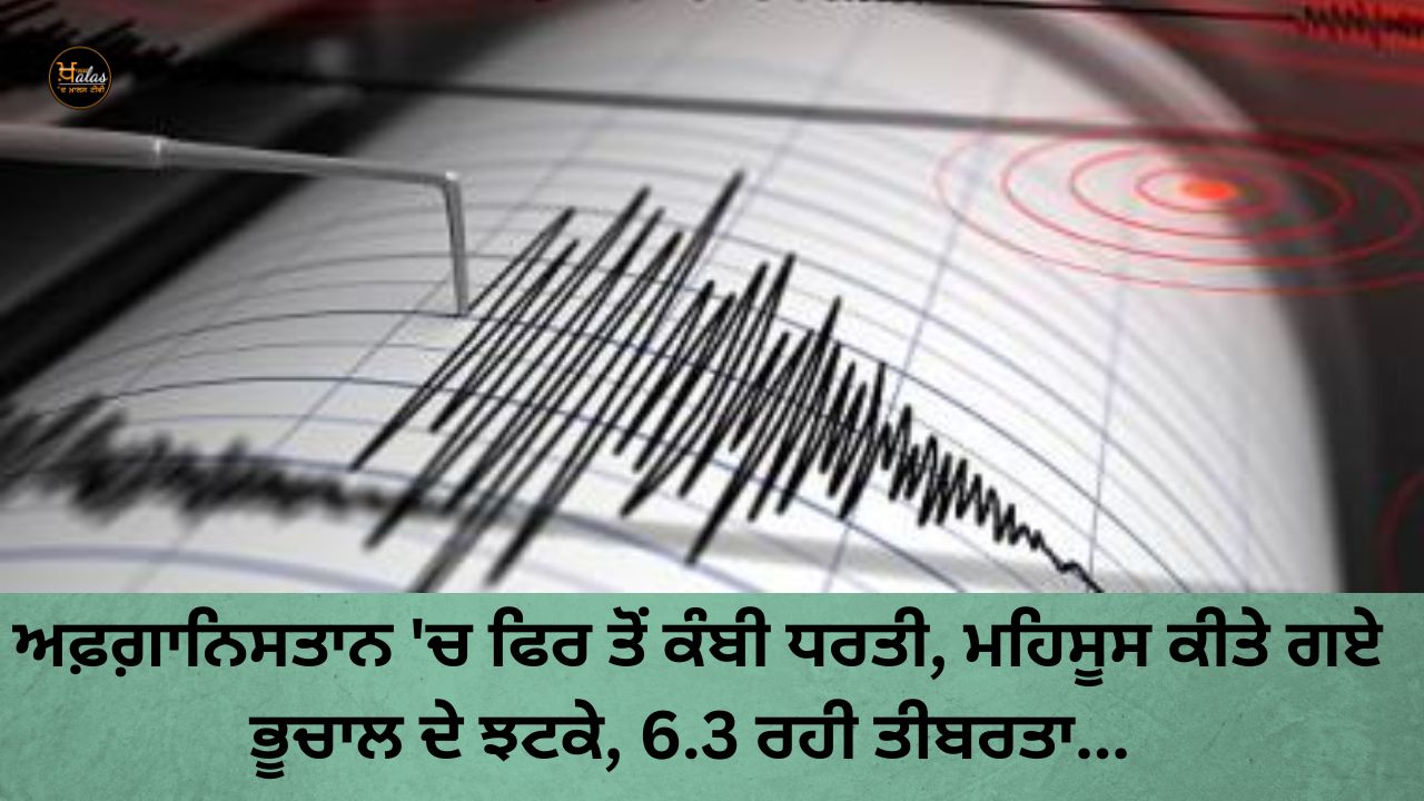 Earthquake again in Afghanistan, magnitude 6.3...