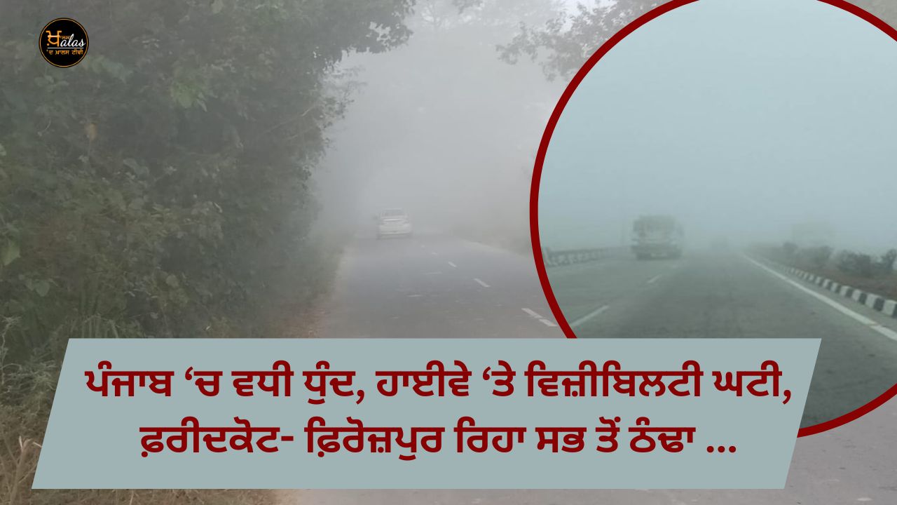 Fog increased in Punjab, visibility decreased on the highway, Faridkot-Firozepur was the coldest...