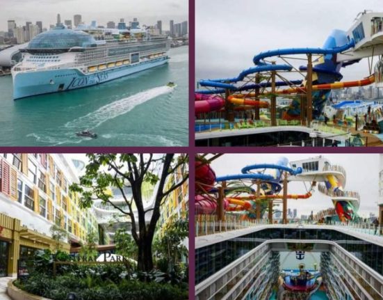The world's largest cruise departs on its maiden voyage, see pictures inside