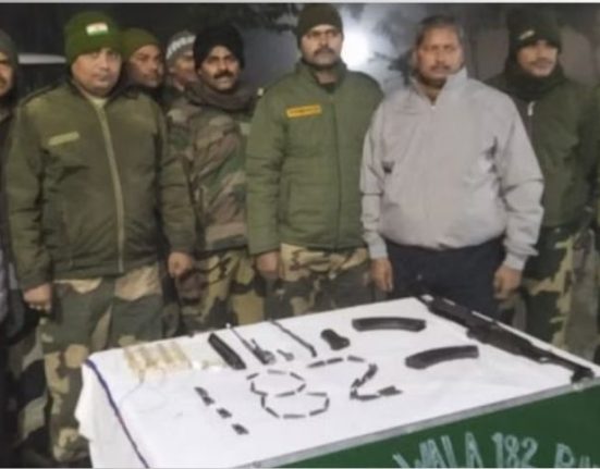 Arms shipment sent by Pakistani smugglers, BSF seized