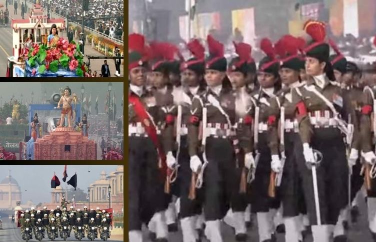 Women leading tri-service contingent in Republic Day parade, see pictures...