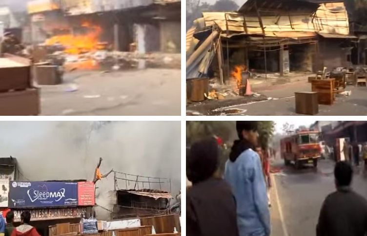 A terrible fire broke out in the furniture market of Chandigarh, many shops were burnt to ashes