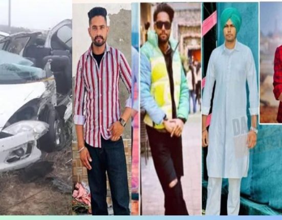 4 youths died in a car in Tarn Taran, they were returning from Sri Darbar Sahib
