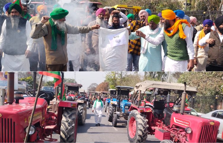 Krantikari Kisan Union, demonstrations, Punjab , tractors March