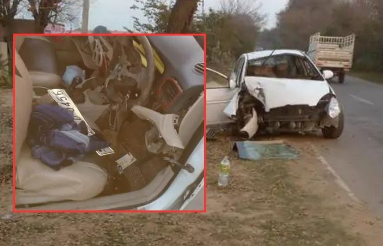 Speeding car collides with tree in Jagraon: Woman killed, 4 including 10-year-old girl injured; accident caused by napping