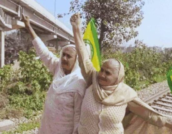 Punjab: Protesters from Rajpura, Patiala are sitting on rail tracks and blocking trains at Rajpura Railway Station.