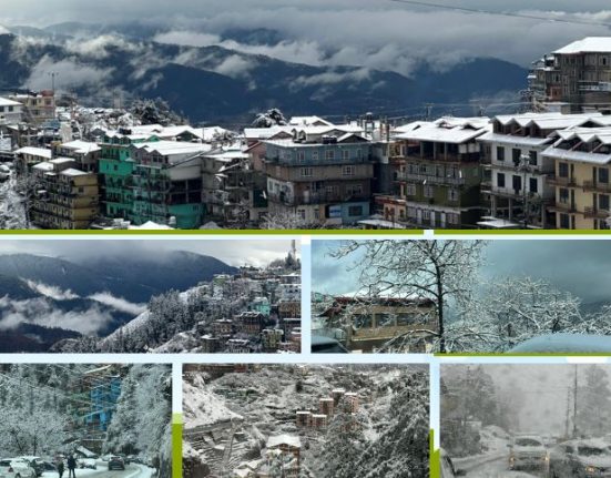 First snowfall of the season in Shimla