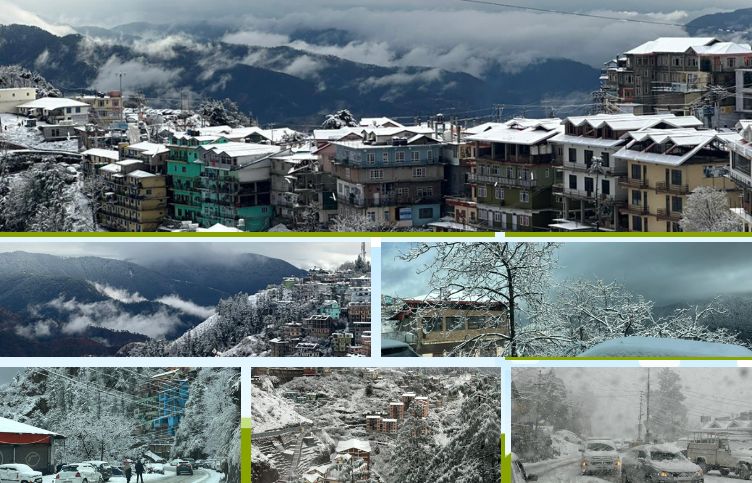 First snowfall of the season in Shimla
