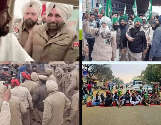 Farmers came out to surround CM Mann's Sangrur house, police-farmers clashed when stopped on the way, Chandigarh-Ludhiana-Delhi National Highway Jam