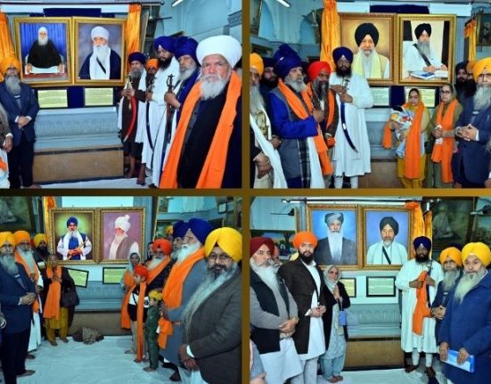 Eight pictures decorated in the Central Sikh Museum at Sri Darbar Sahib