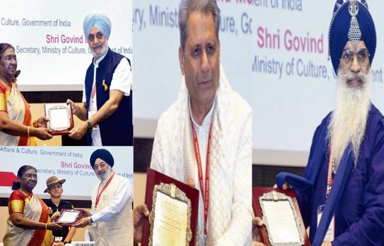 Sangeet Natak Akademi Award to Pali Bhupinder, Harvinder and Gurpreet Khalsa