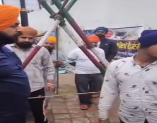 Education Minister Harjot Bains stopped the stunt, took the girl walking on the rope down, confiscated the goods after giving a warning.