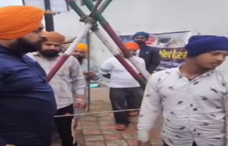 Education Minister Harjot Bains stopped the stunt, took the girl walking on the rope down, confiscated the goods after giving a warning.