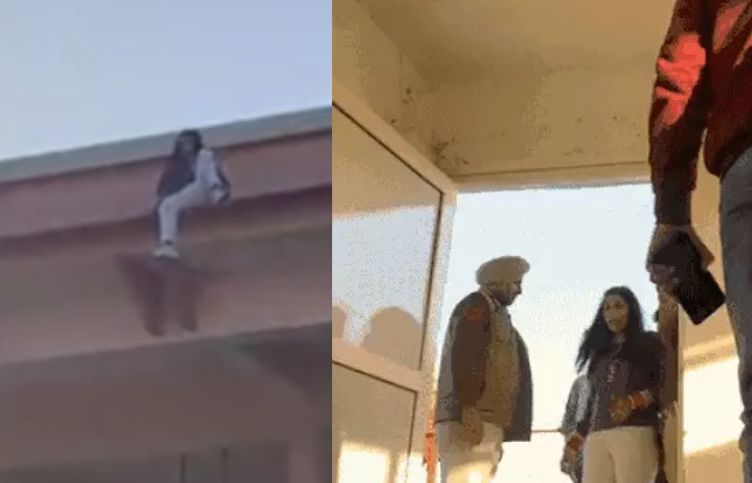 The drama of Punjab Roadways conductor's wife, a unique demand made by climbing on the roof of the bus stand...!