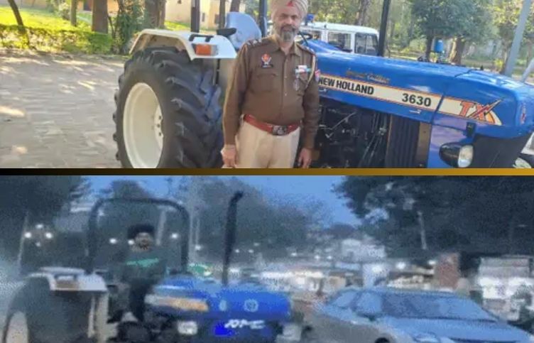 Stunt with a tractor in Hoshiarpur, the police caught the young man by tracing...