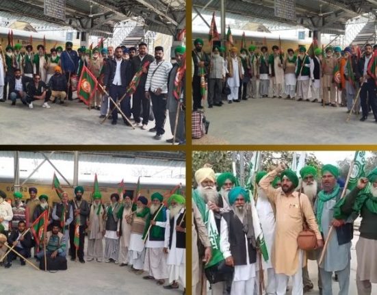 Farmers marched from Mansa railway station to Delhi, they will protest against the central government