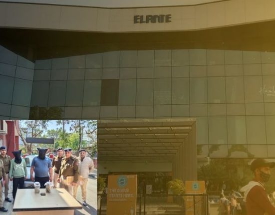 Robbery of 11 lakhs in Chandigarh's Elante Mall, 3 arrested including a woman, CCTV came to light...