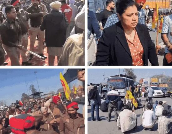 Lathi charge on protestors in Punjab: The police chased away the workers of Truck-Pledar Union...