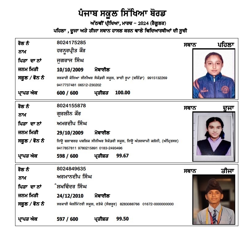 pseb-8th-result-2024-updates