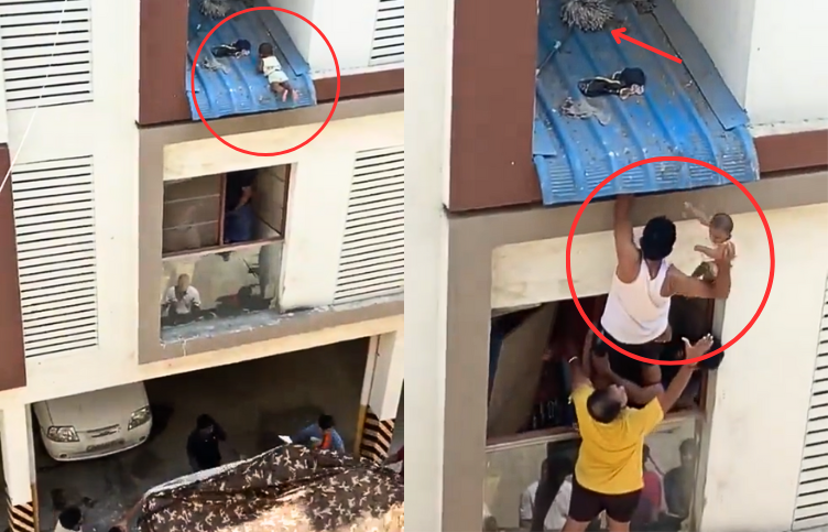 Chennai Toddler Rescued After Accidentally Slipping from 4th Floor, Landing on Window Porch; Video Goes Viral